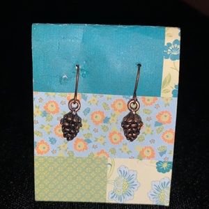 New Copper Pine Cone Earrings